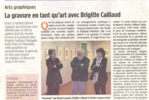La gravure en tant qu&rsquo;art avec Brigitte Caillaud